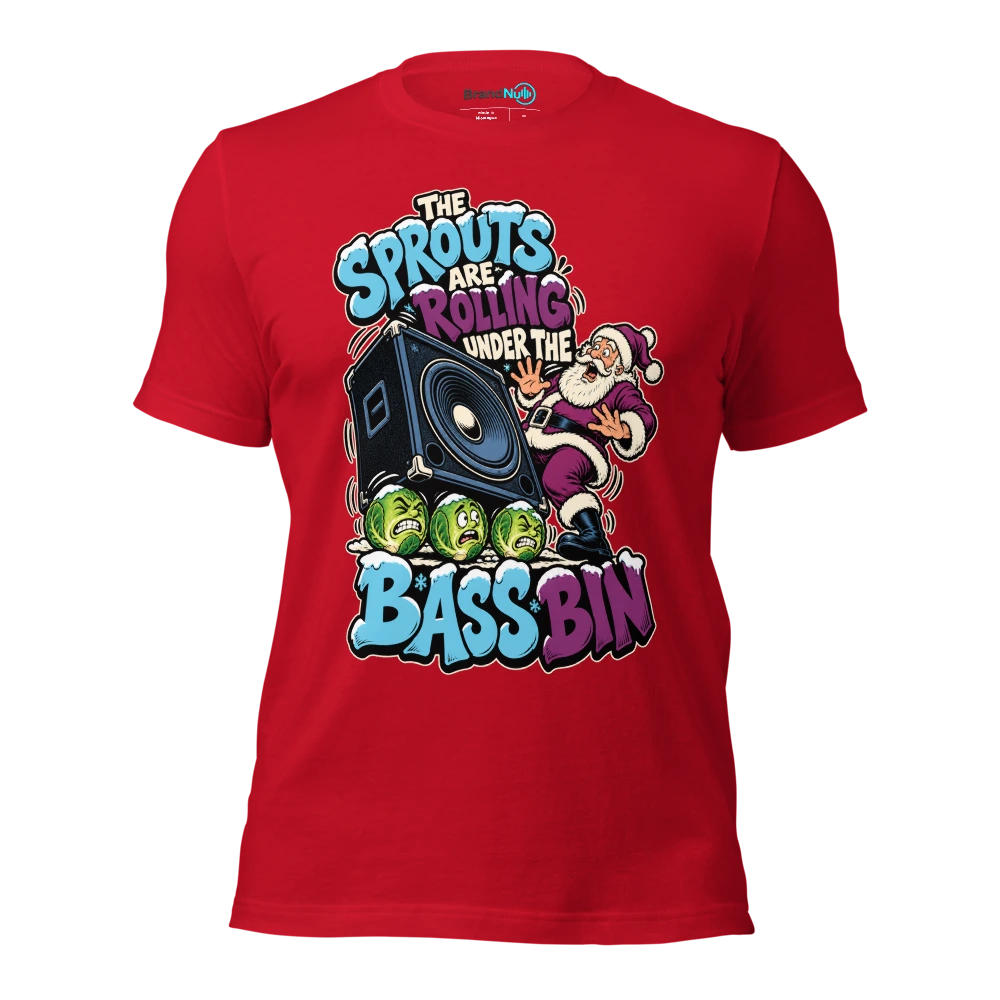 THE SPROUTS ARE ROLLING UNDER THE BASS BIN T Shirt Red Front