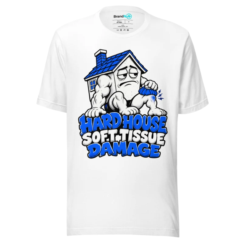 HARD HOUSE SOFT TISSUE DAMAGE T Shirt - White