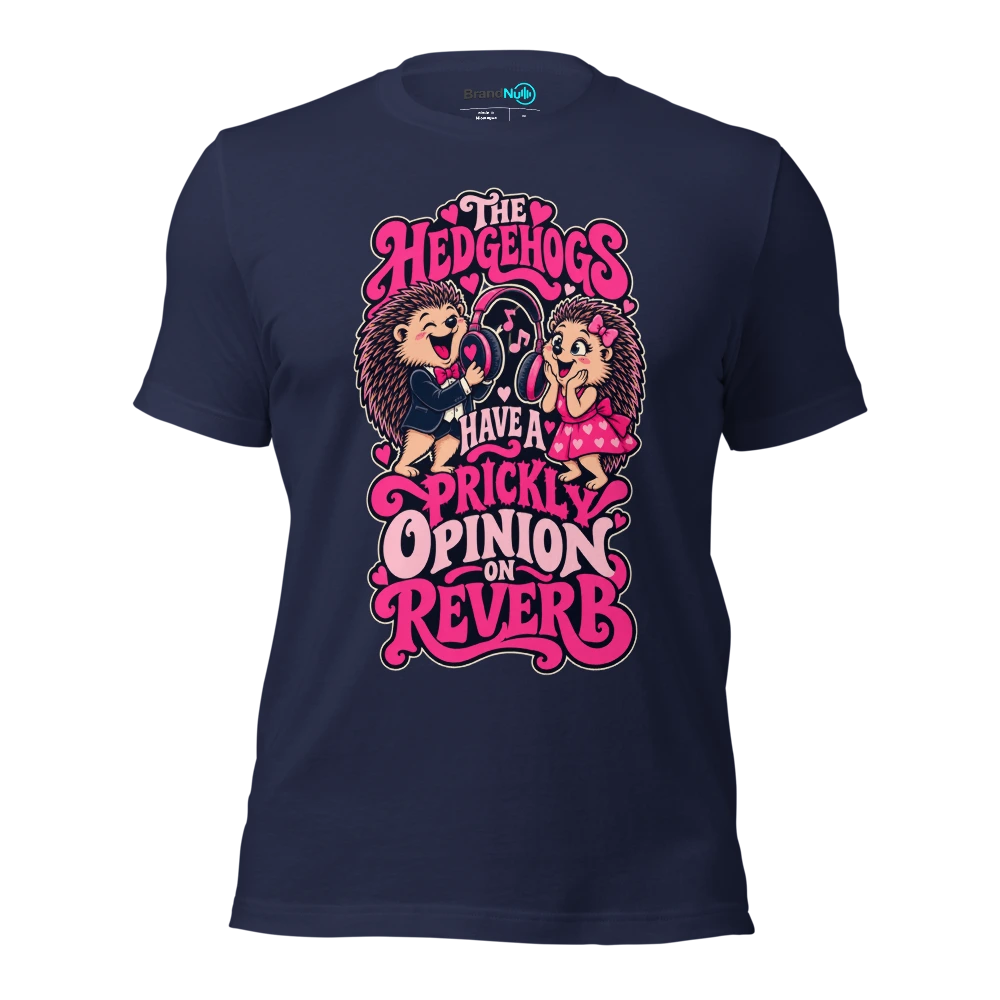 THE HEDGEHOGS HAVE A PRICKLY OPINION ON REVERB T Shirt Navy Front