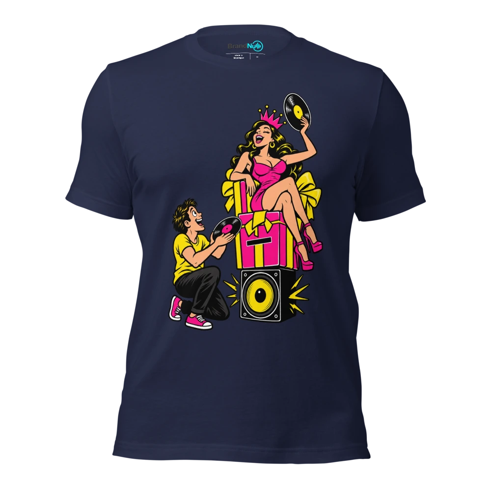 THE REQUEST BOX HAS BECOME A BIRTHDAY THRONE T Shirt Navy Front