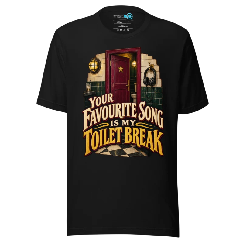 Your Favourite Song Is My Toilet Break – DJ Slogan T Shirt - Black