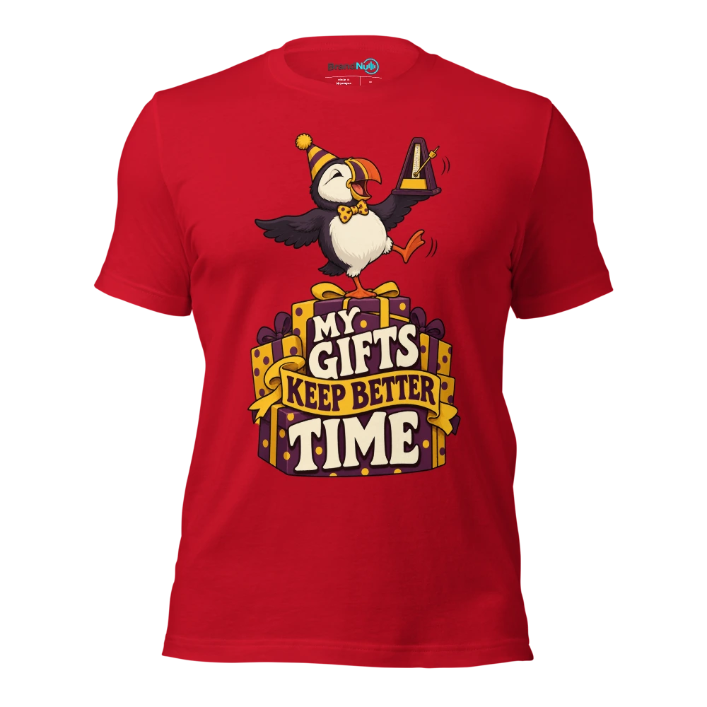 MY GIFTS KEEP BETTER TIME T Shirt Red Front