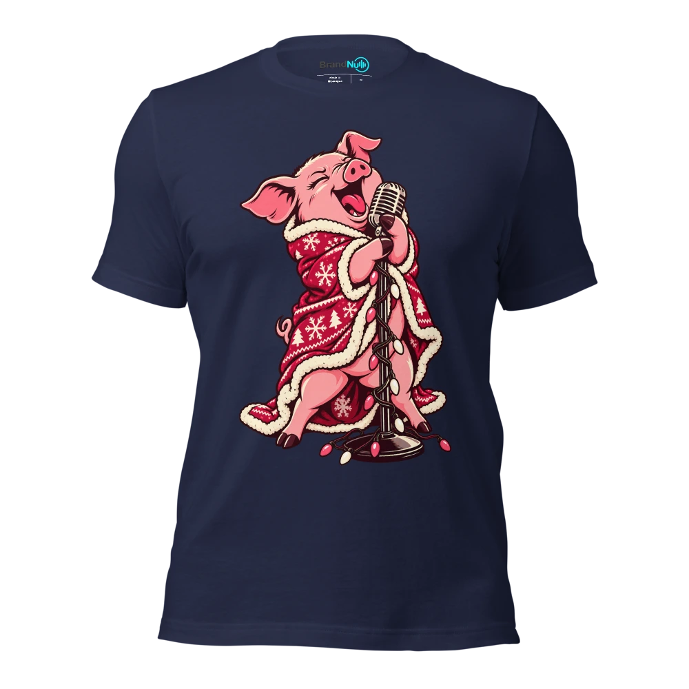 THE PIG IN A BLANKET WANTS AN ENCORE T Shirt Navy Front