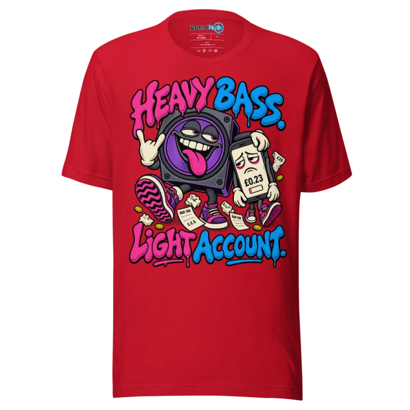 BrandNu Heavy Bass. Light Account. T-Shirt - Red