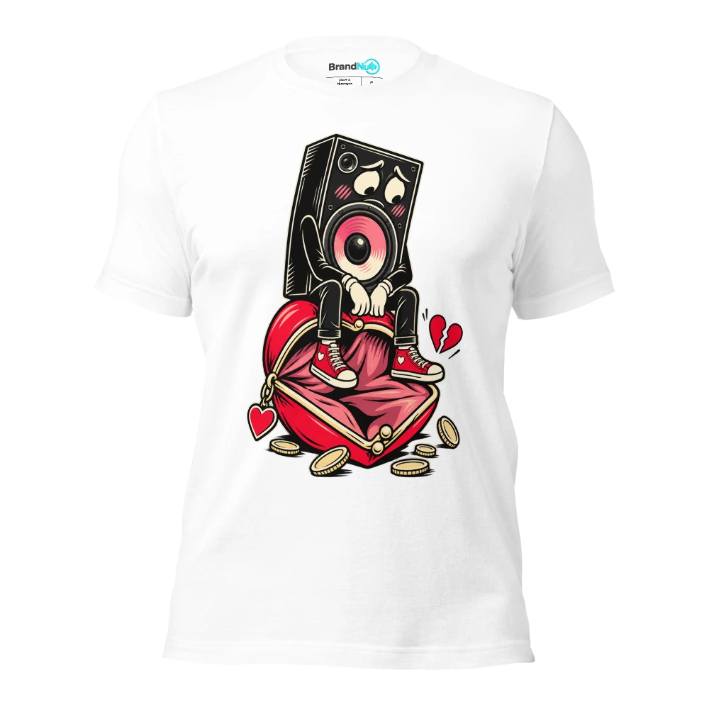 THE BASSLINE HAS STOLEN MY ANNIVERSARY BUDGET T Shirt White Front