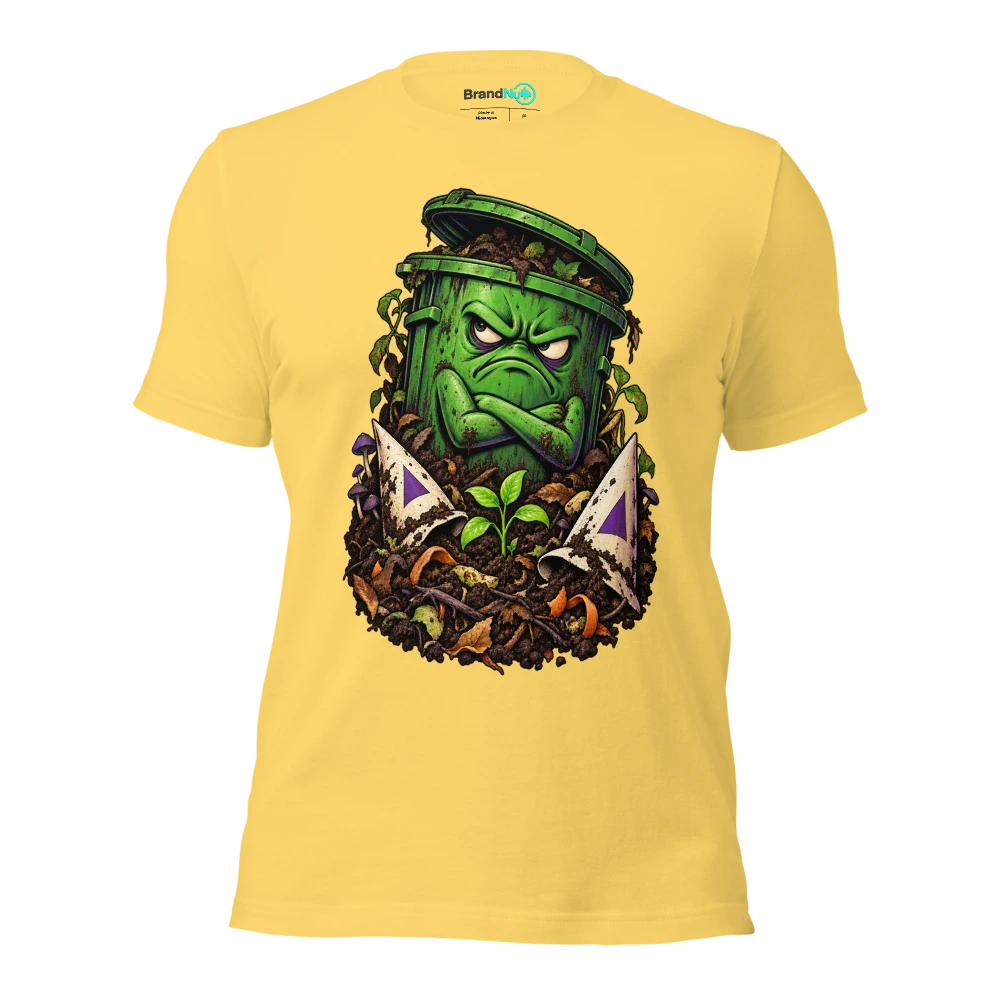 A BrandNu plan for dealing with twats compost T Shirt Yellow Front
