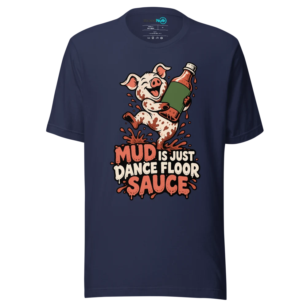 MUD IS JUST DANCE FLOOR SAUCE T Shirt Navy Front
