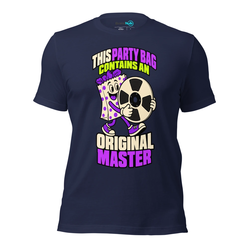 THIS PARTY BAG CONTAINS AN ORIGINAL MASTER T Shirt Navy Front