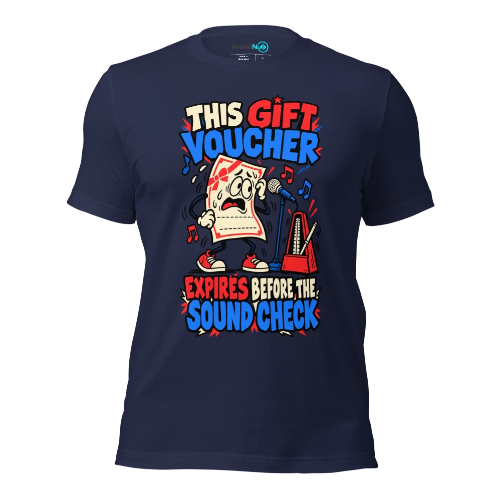 THIS GIFT VOUCHER EXPIRES BEFORE THE SOUND CHECK T Shirt Navy Front