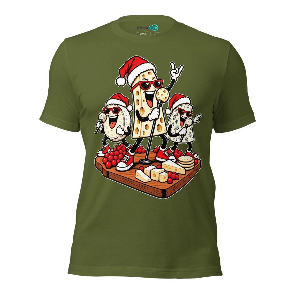THE CHEESE BOARD IS A BETTER LINEUP T Shirt Olive Front