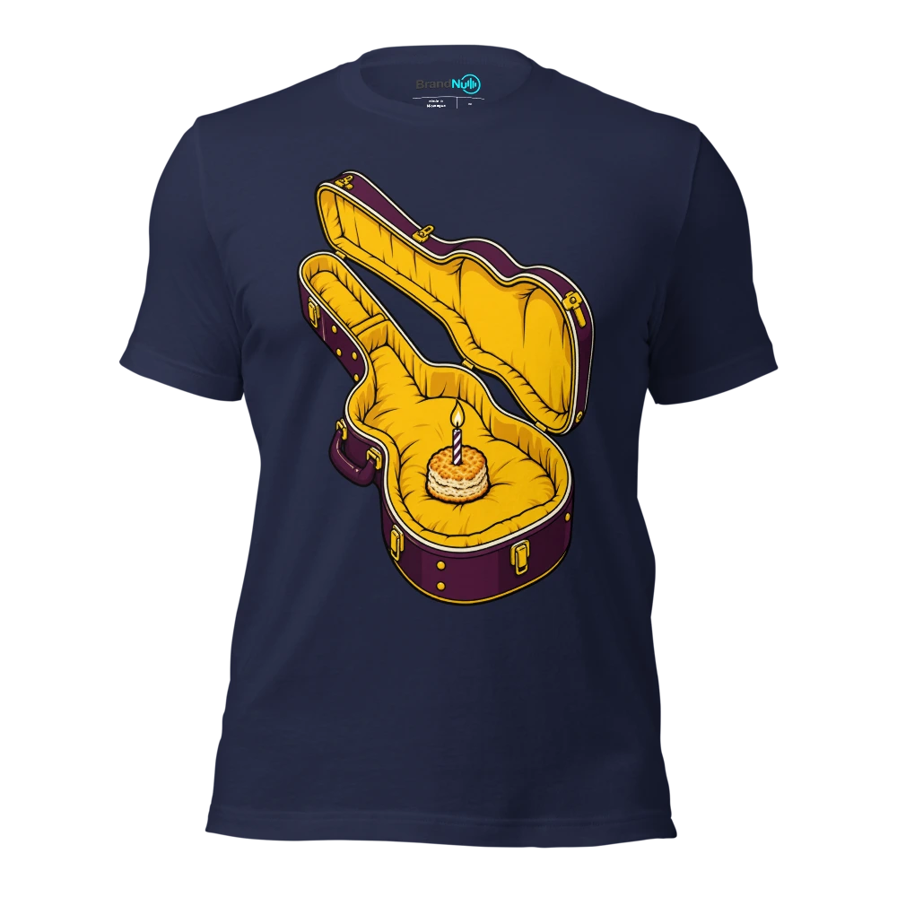 THE BAND RIDER HAS ONE BISCUIT AND A CANDLE T Shirt Navy Front