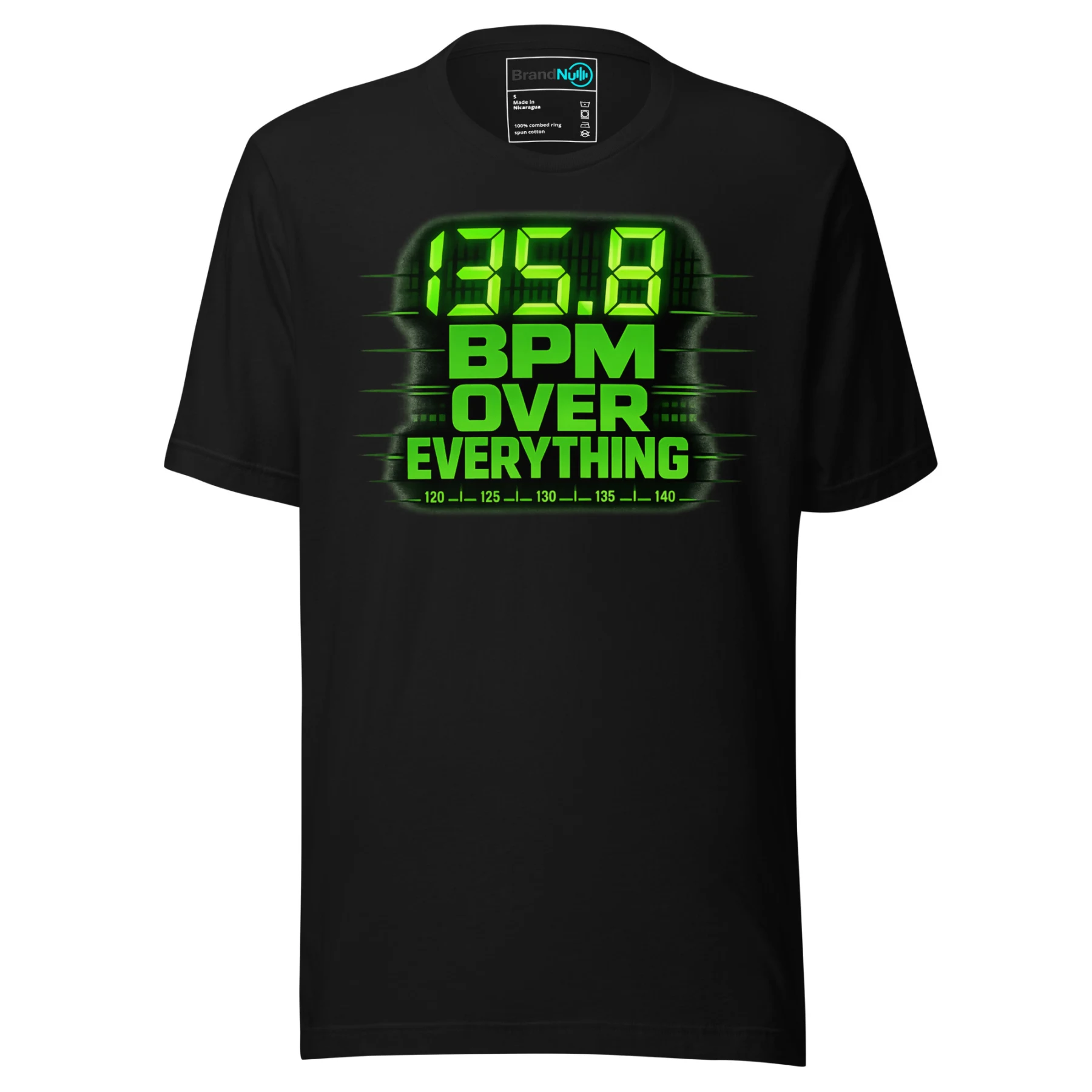 138 BPM Over Everything Techno T-SHIRT Rave Statement