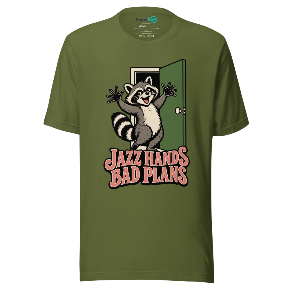 JAZZ HANDS BAD PLANS T Shirt Olive Front