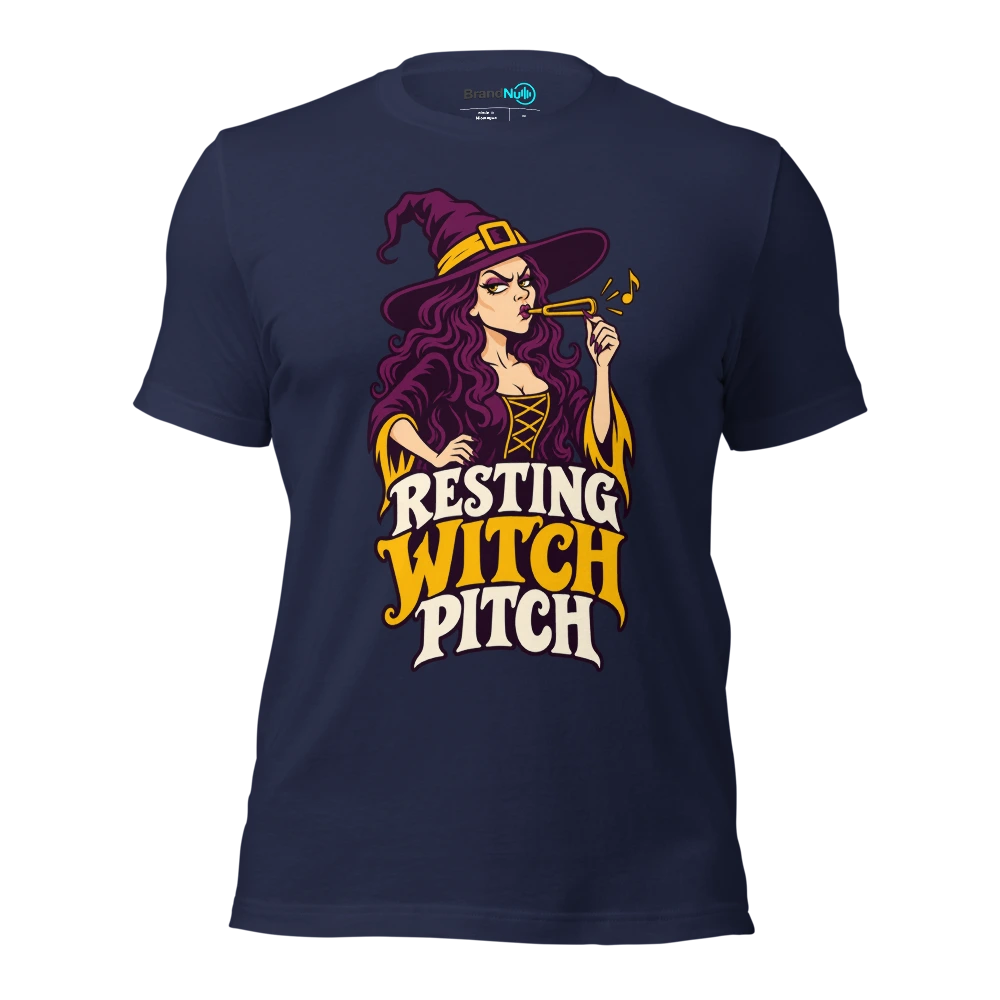 RESTING WITCH PITCH T Shirt Navy Front