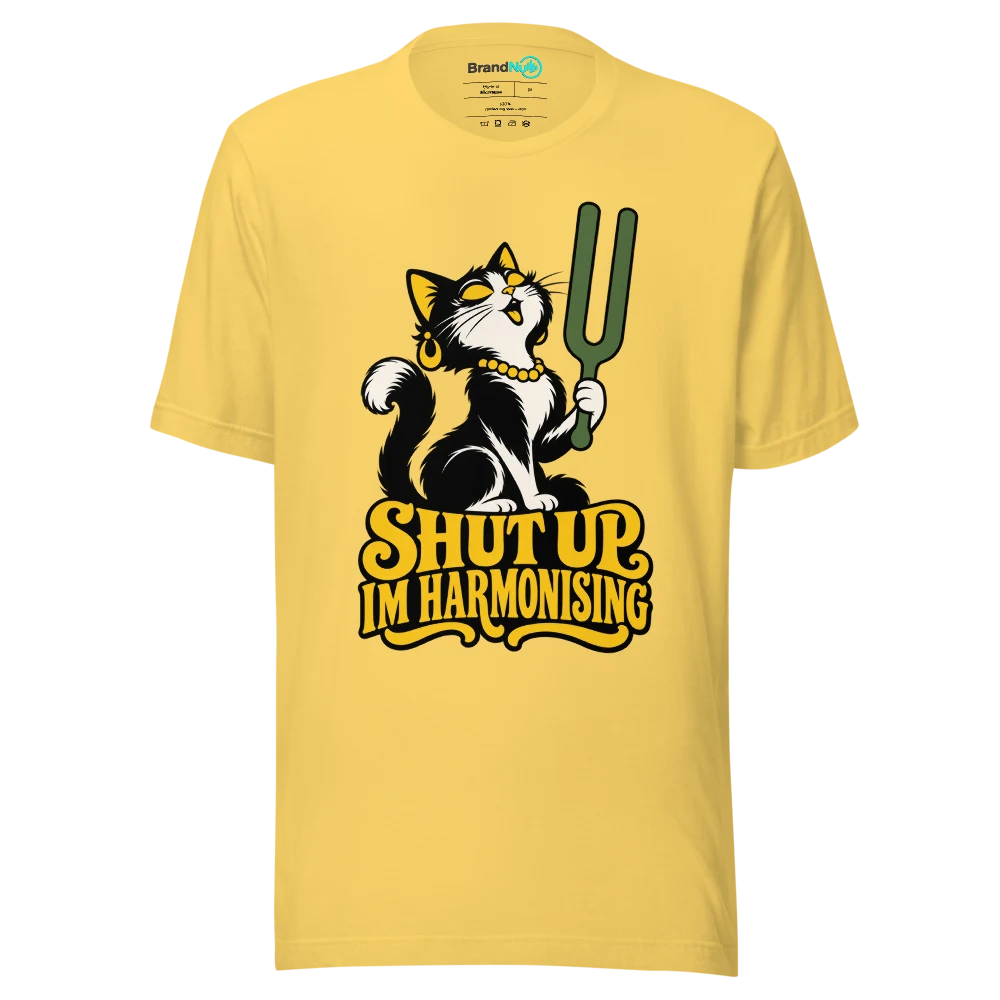 SHUT UP IM HARMONISING T Shirt Yellow Front