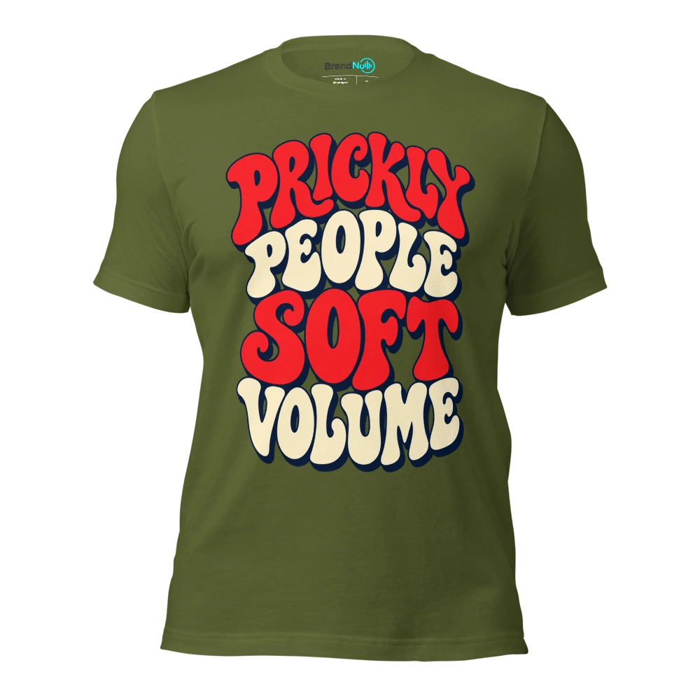 PRICKLY PEOPLE SOFT VOLUME T Shirt Olive Front