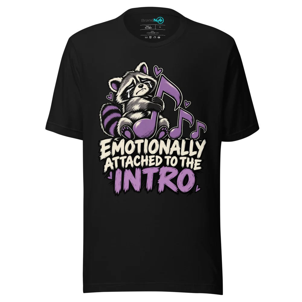 EMOTIONALLY ATTACHED TO THE INTRO T Shirt Black Front