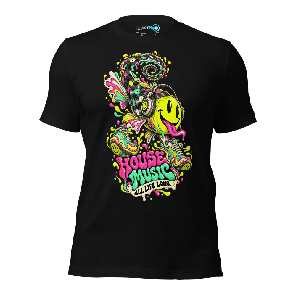 House Music Smiley Spiral T-SHIRT