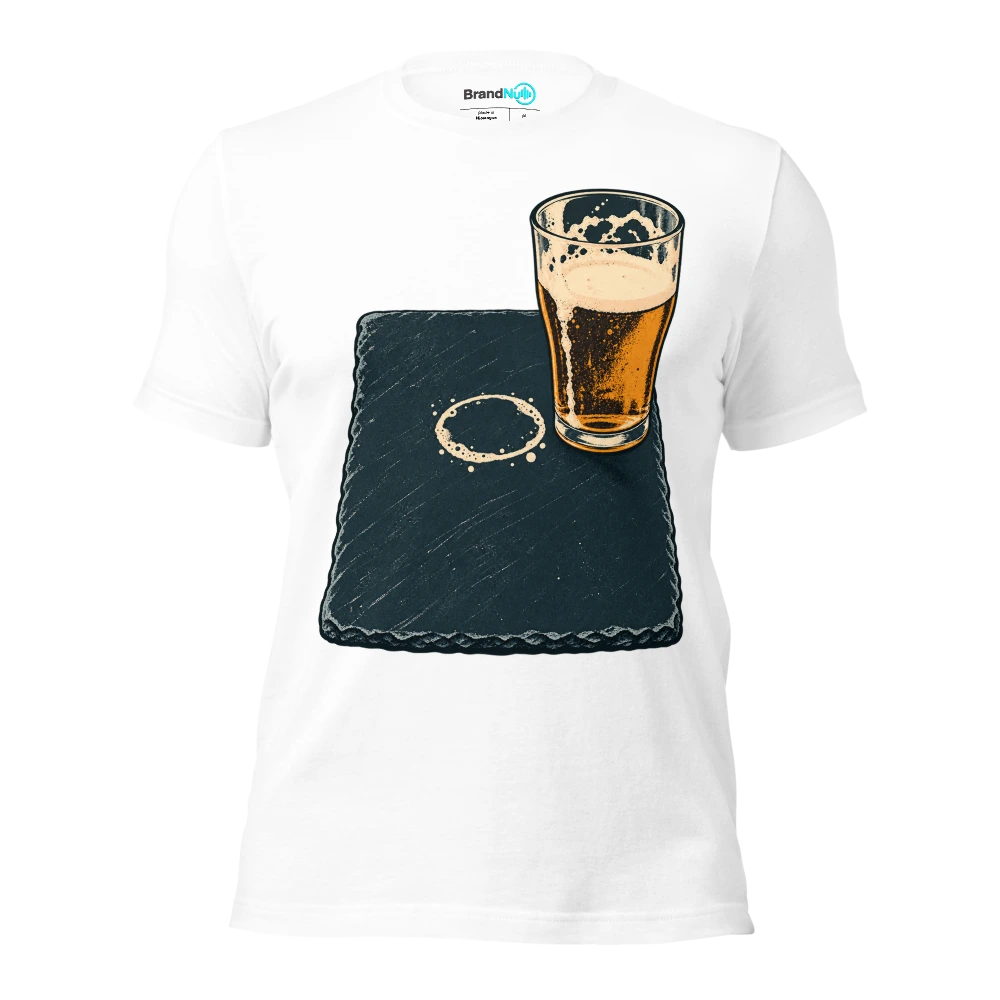 My BrandNu clean slate has a ring from my pint T Shirt White Front