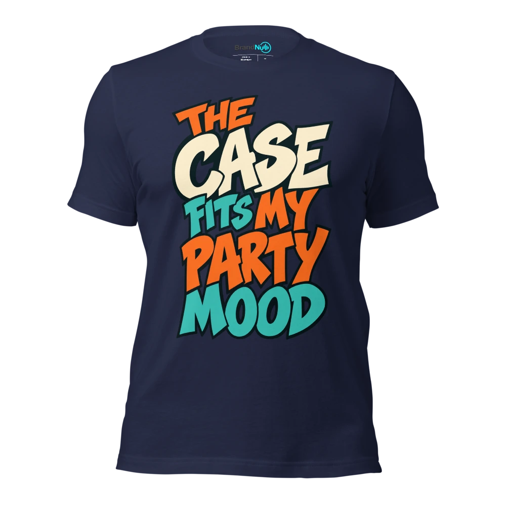 THE CASE FITS MY PARTY MOOD T Shirt Navy Front