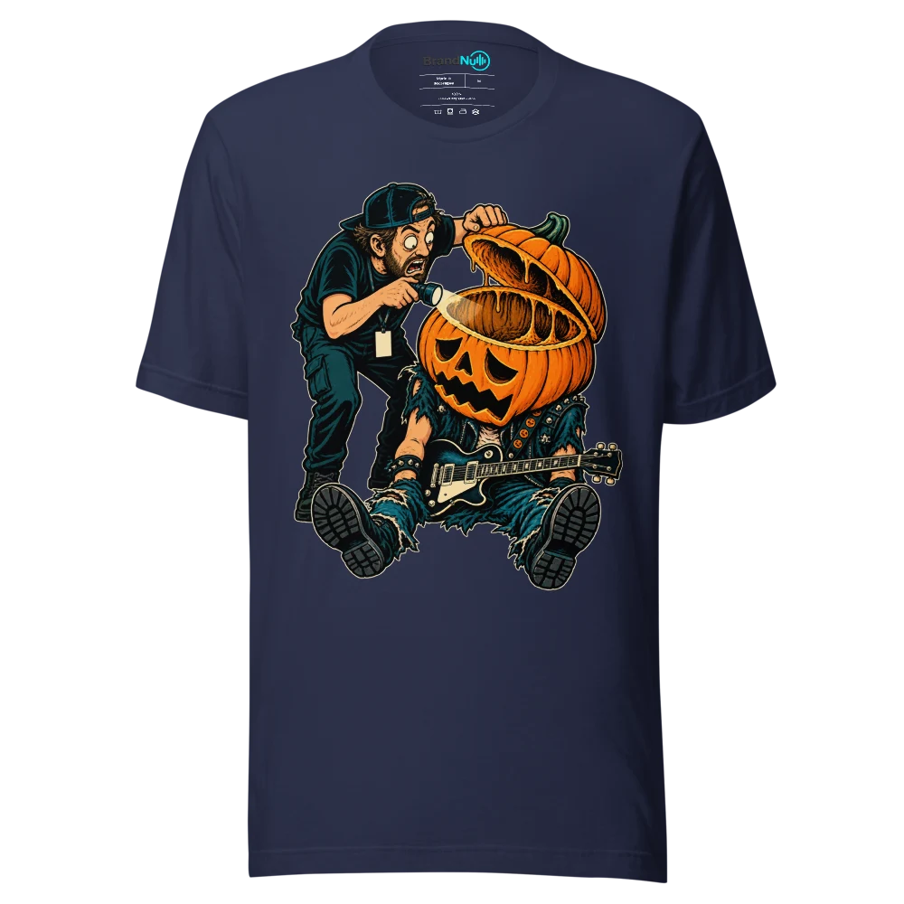 MY HEADLINER HAS BEEN HOLLOWED OUT T Shirt Navy Front