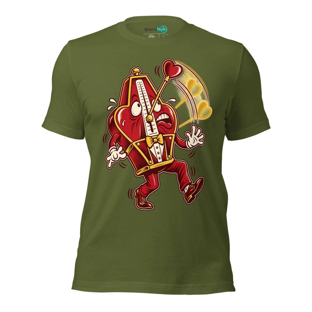 THIS HEART BEATS IN THE WRONG SUBDIVISION T Shirt Olive Front
