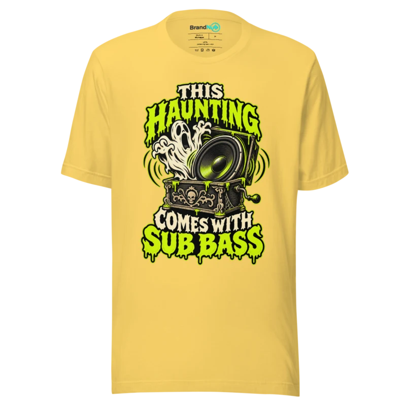 THIS HAUNTING COMES WITH SUB BASS T Shirt - Yellow