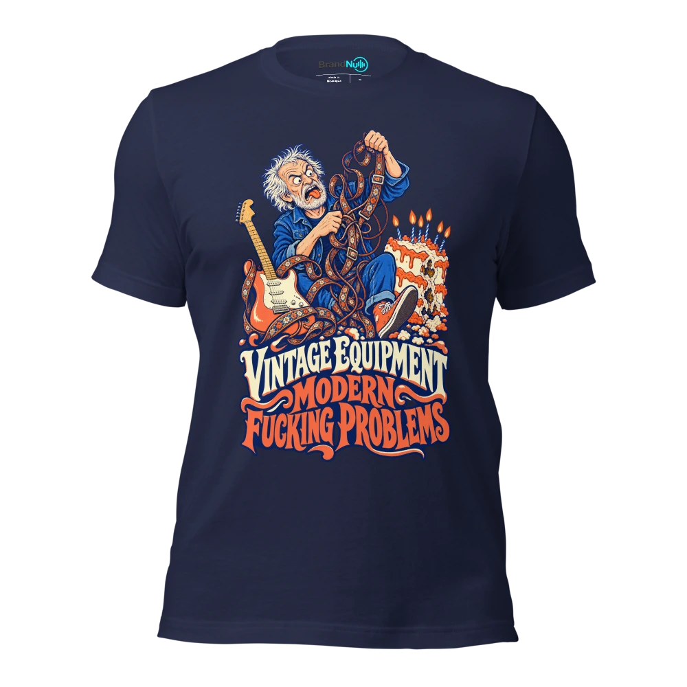 VINTAGE EQUIPMENT MODERN FUCKING PROBLEMS T Shirt Navy Front