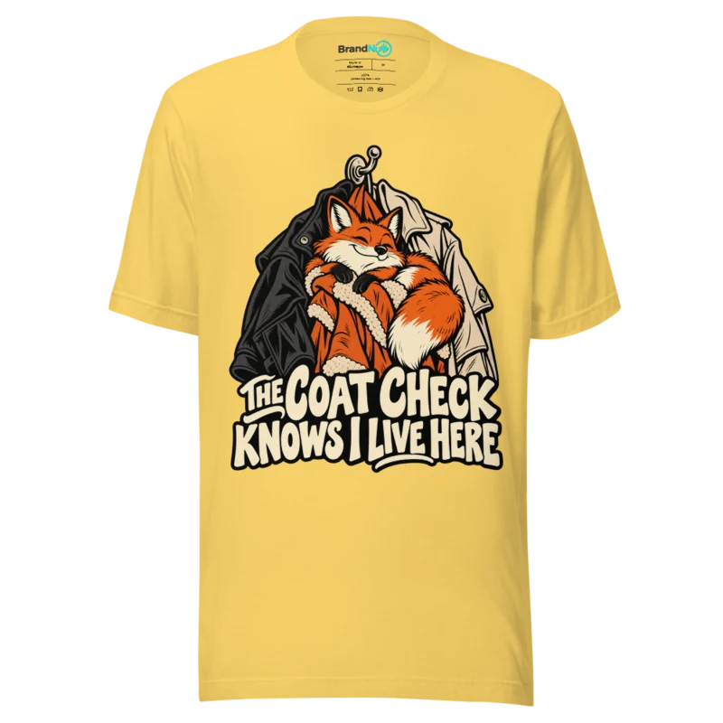 THE COAT CHECK KNOWS I LIVE HERE T Shirt - Yellow