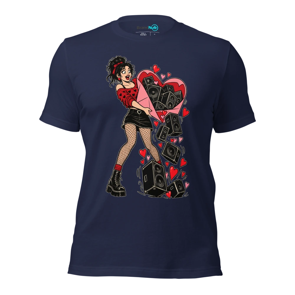 THIS LOVE NOTE CONTAINS A BACKLINE REQUEST T Shirt Navy Front