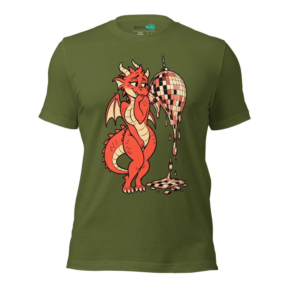 THE LOVE DRAGON HAS MELTED THE LAST DANCE T Shirt Olive Front