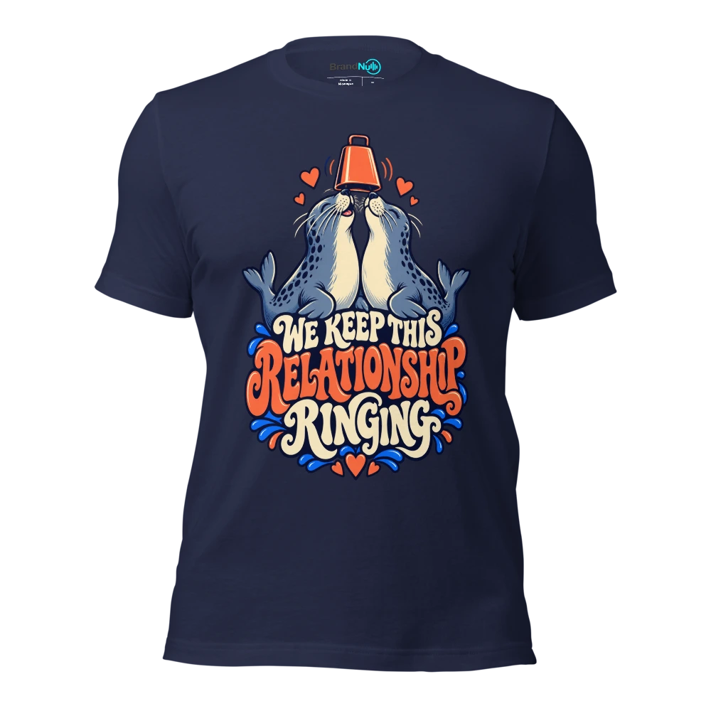 WE KEEP THIS RELATIONSHIP RINGING T Shirt Navy Front