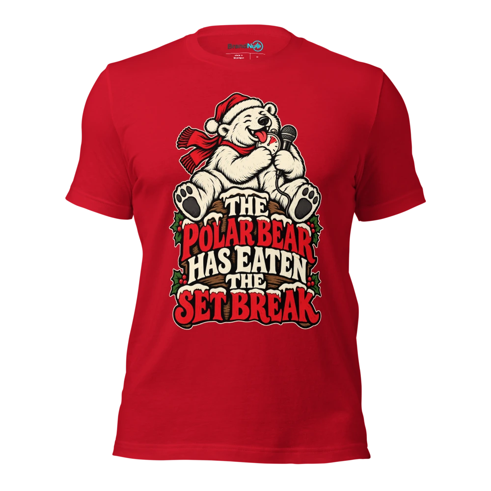 THE POLAR BEAR HAS EATEN THE SET BREAK T Shirt Red Front