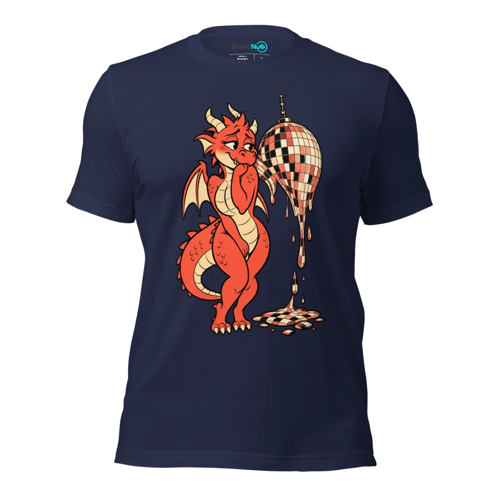 THE LOVE DRAGON HAS MELTED THE LAST DANCE T Shirt Navy Front