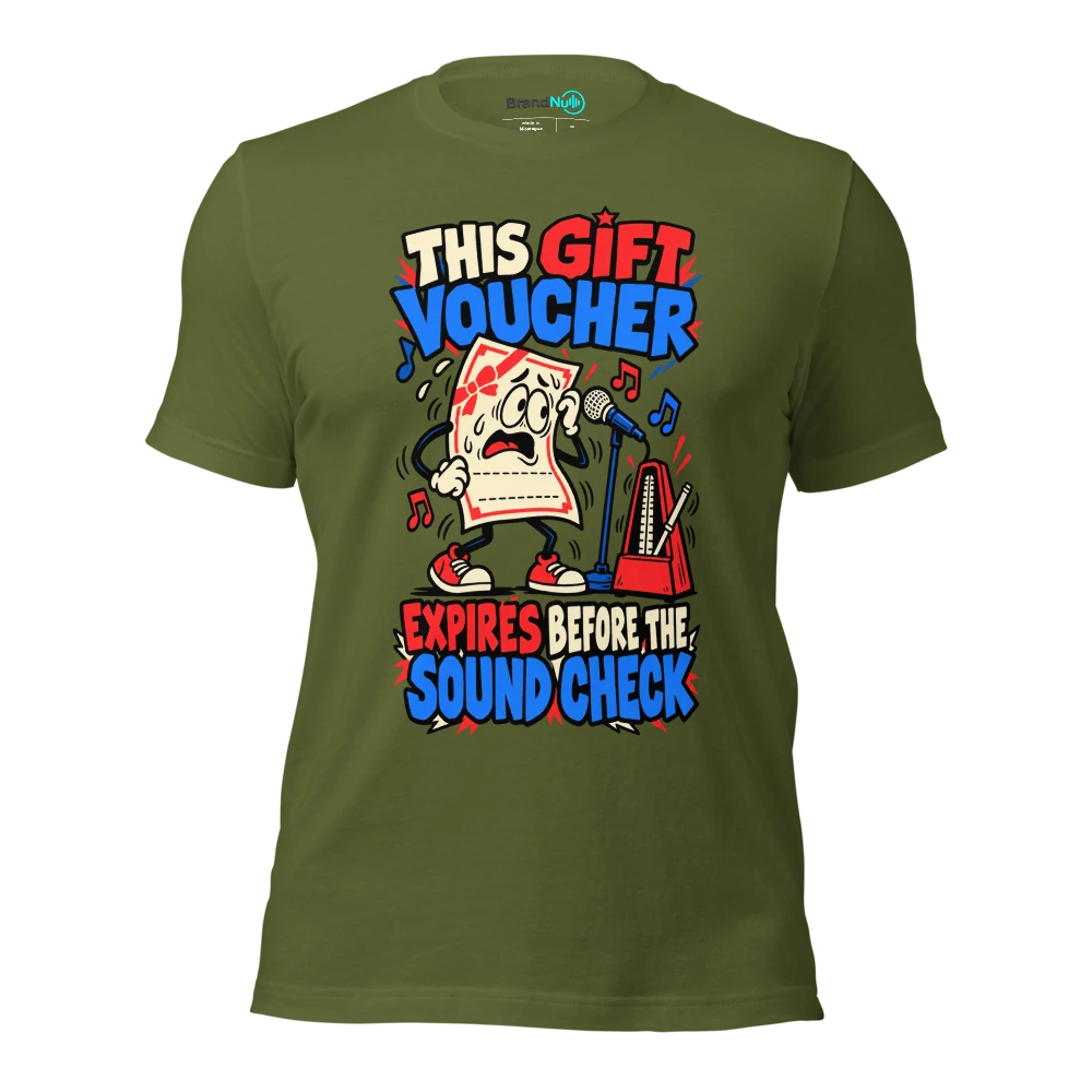THIS GIFT VOUCHER EXPIRES BEFORE THE SOUND CHECK T Shirt Olive Front