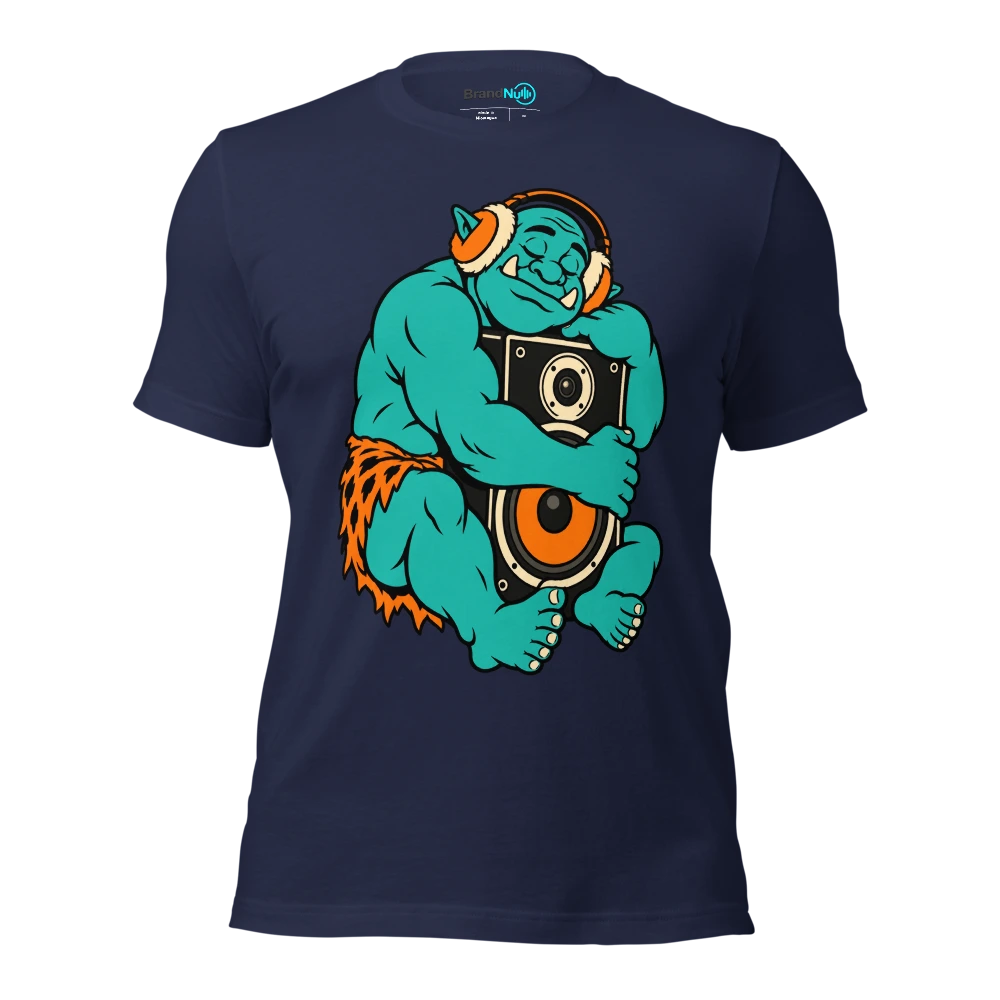 THE BIRTHDAY OGRE HAS FOUND THE QUIET CORNER T Shirt Navy Front