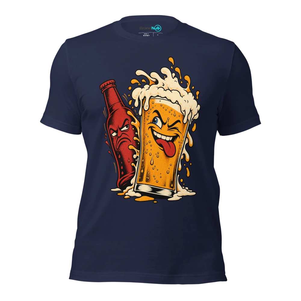 The BrandNu me has stopped bottling it. Now I'm on draught T Shirt Navy Front