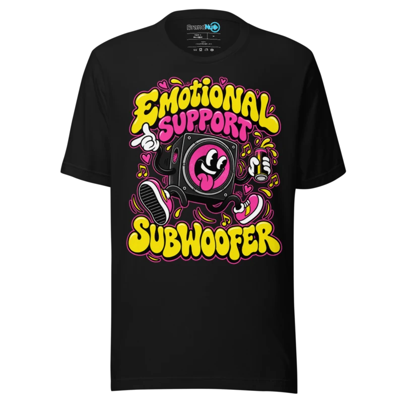 BrandNu Emotional Support Subwoofer T-Shirt - Black