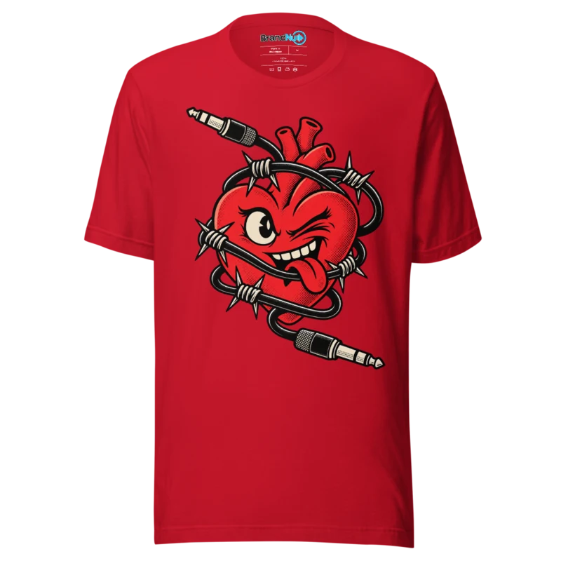 BrandNu Bassline Heart T-Shirt - Red