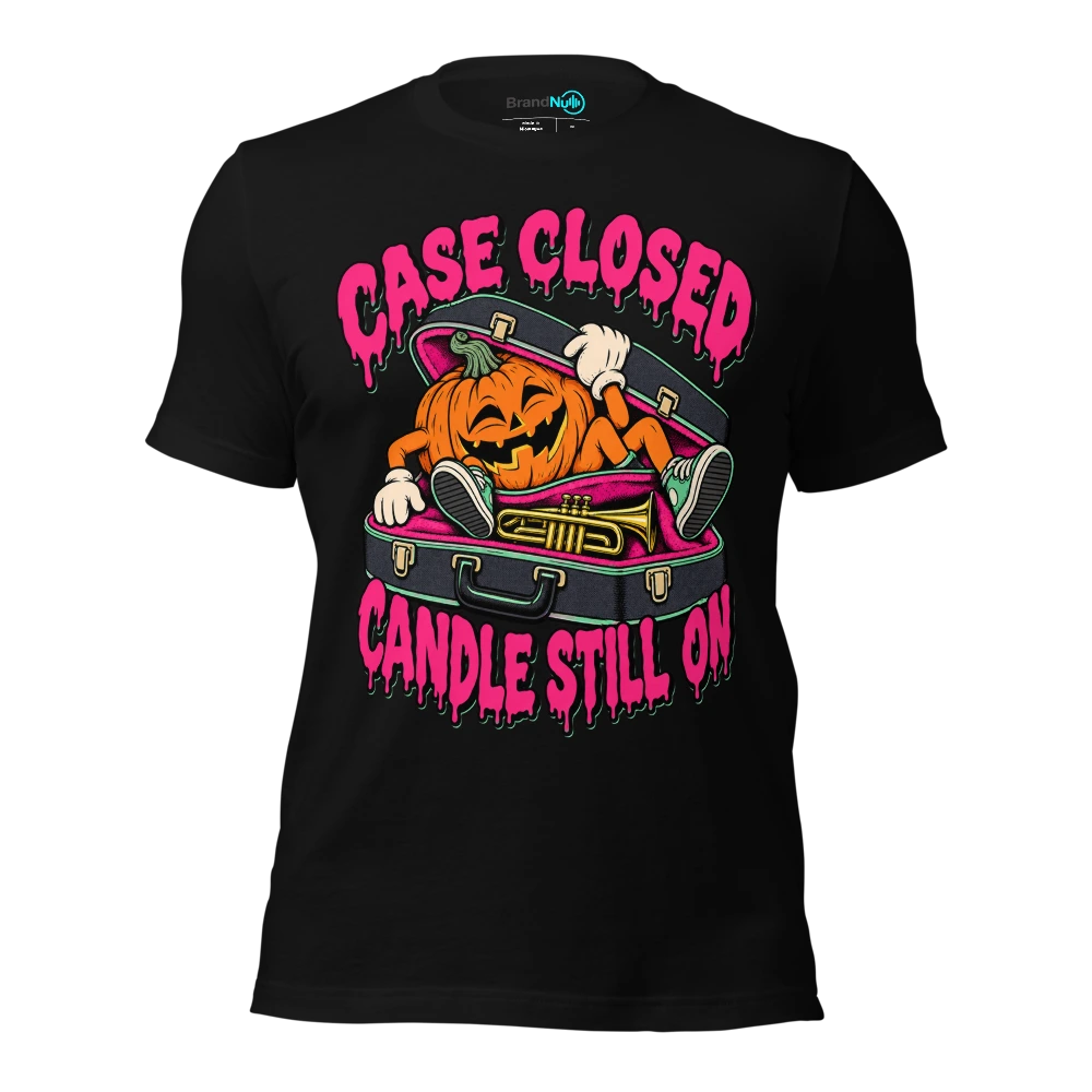 CASE CLOSED CANDLE STILL ON T Shirt Black Front
