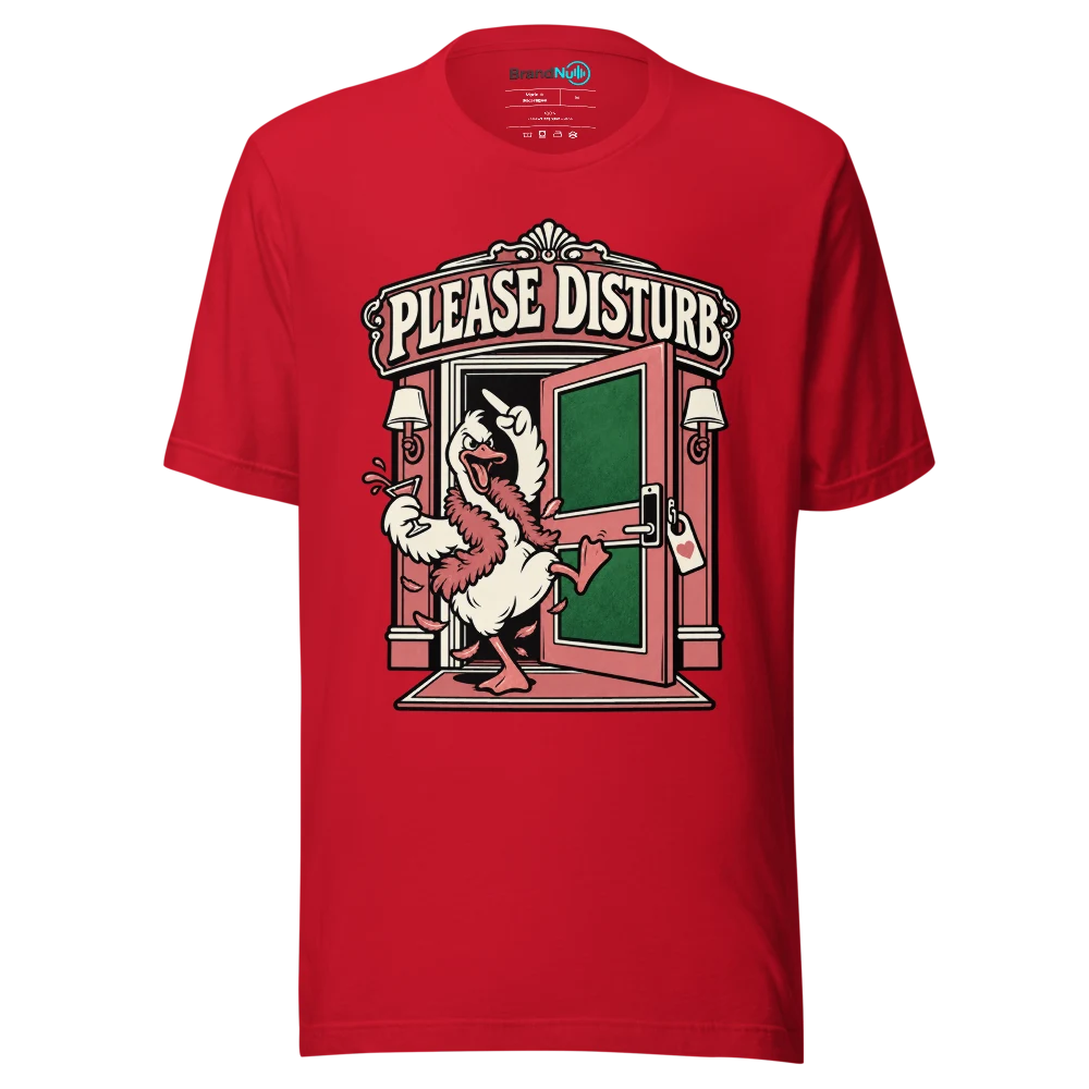 PLEASE DISTURB T Shirt Red Front