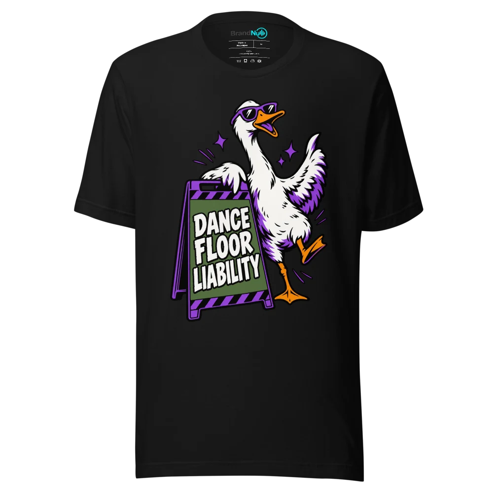 DANCE FLOOR LIABILITY T Shirt Black Front