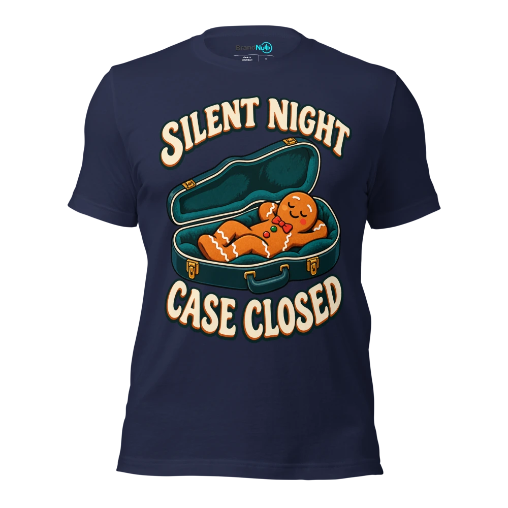 SILENT NIGHT CASE CLOSED T Shirt Navy Front