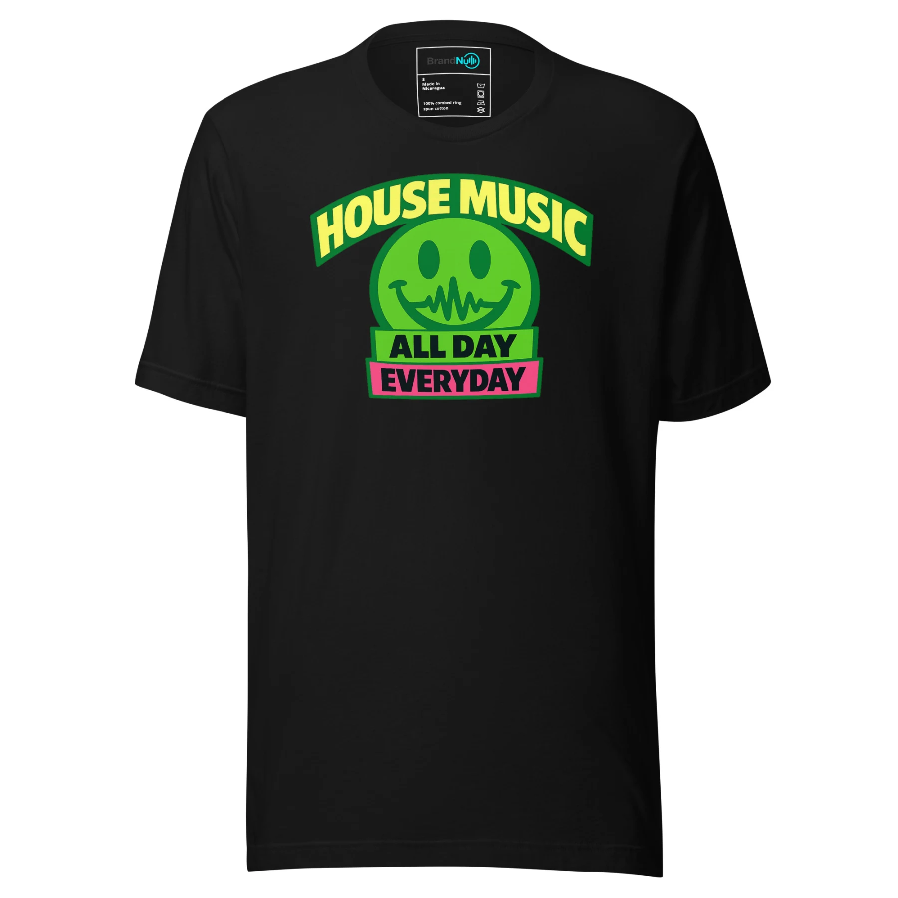 House Music All Day Everyday T-SHIRT – Smiley Edition