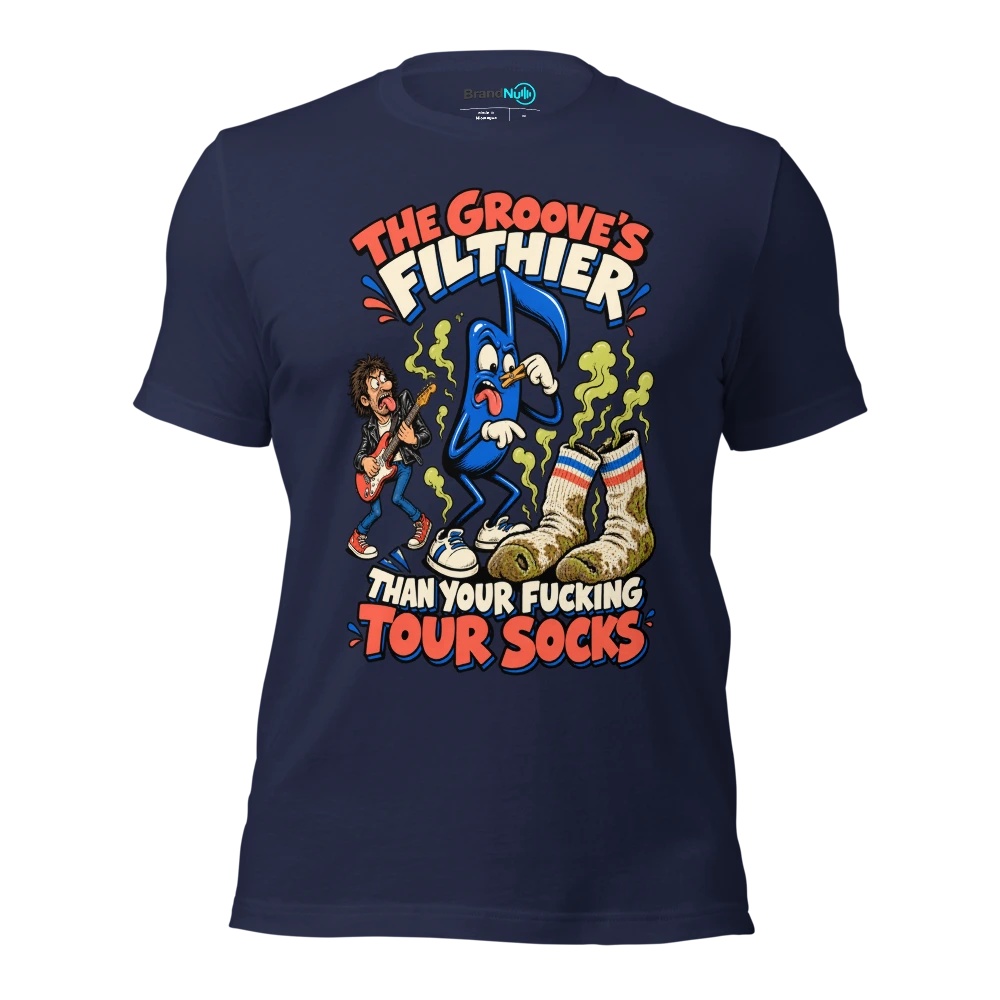 THE GROOVE'S FILTHIER THAN YOUR FUCKING TOUR SOCKS T Shirt Navy Front