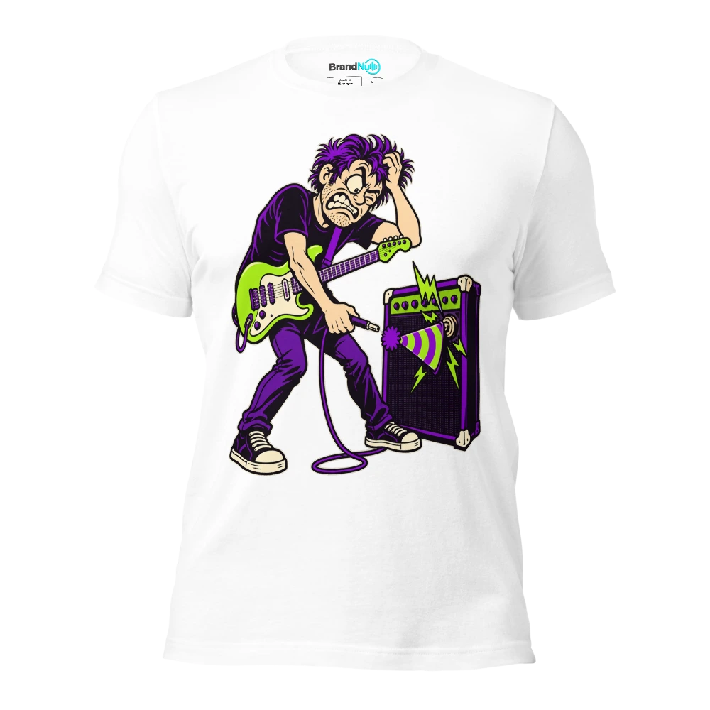 THIS PARTY HAT IS A STRICT GENRE POLICY T Shirt White Front