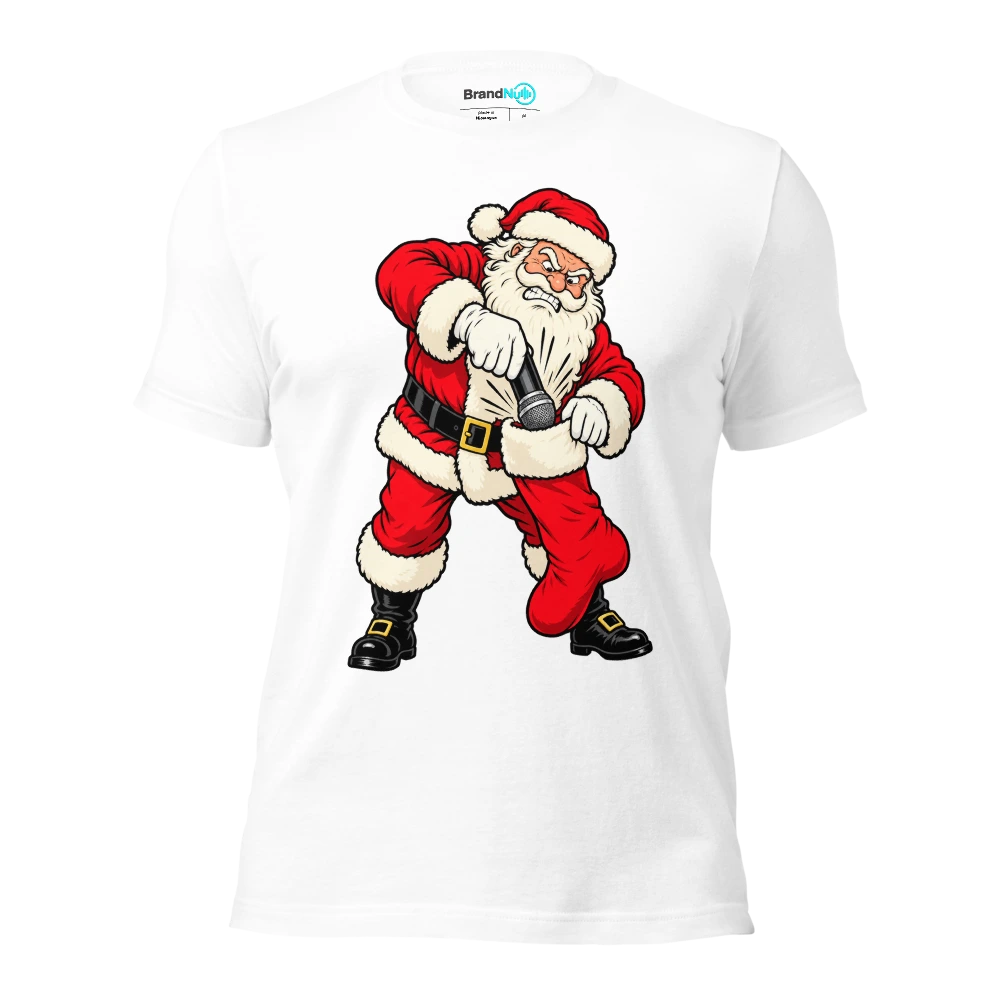 SANTA HAS PUT THE DJ ON MUTE T Shirt - White - front - Ghost 2