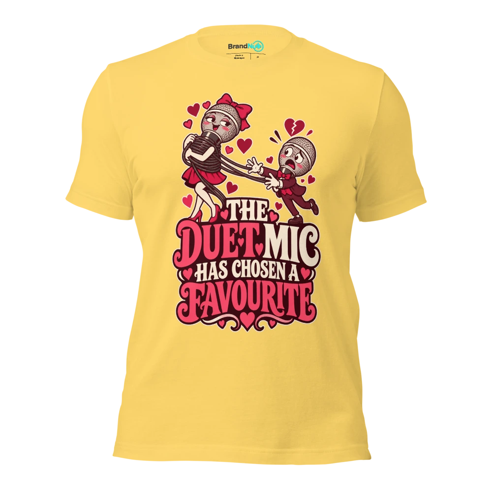 THE DUET MIC HAS CHOSEN A FAVOURITE T Shirt Yellow Front