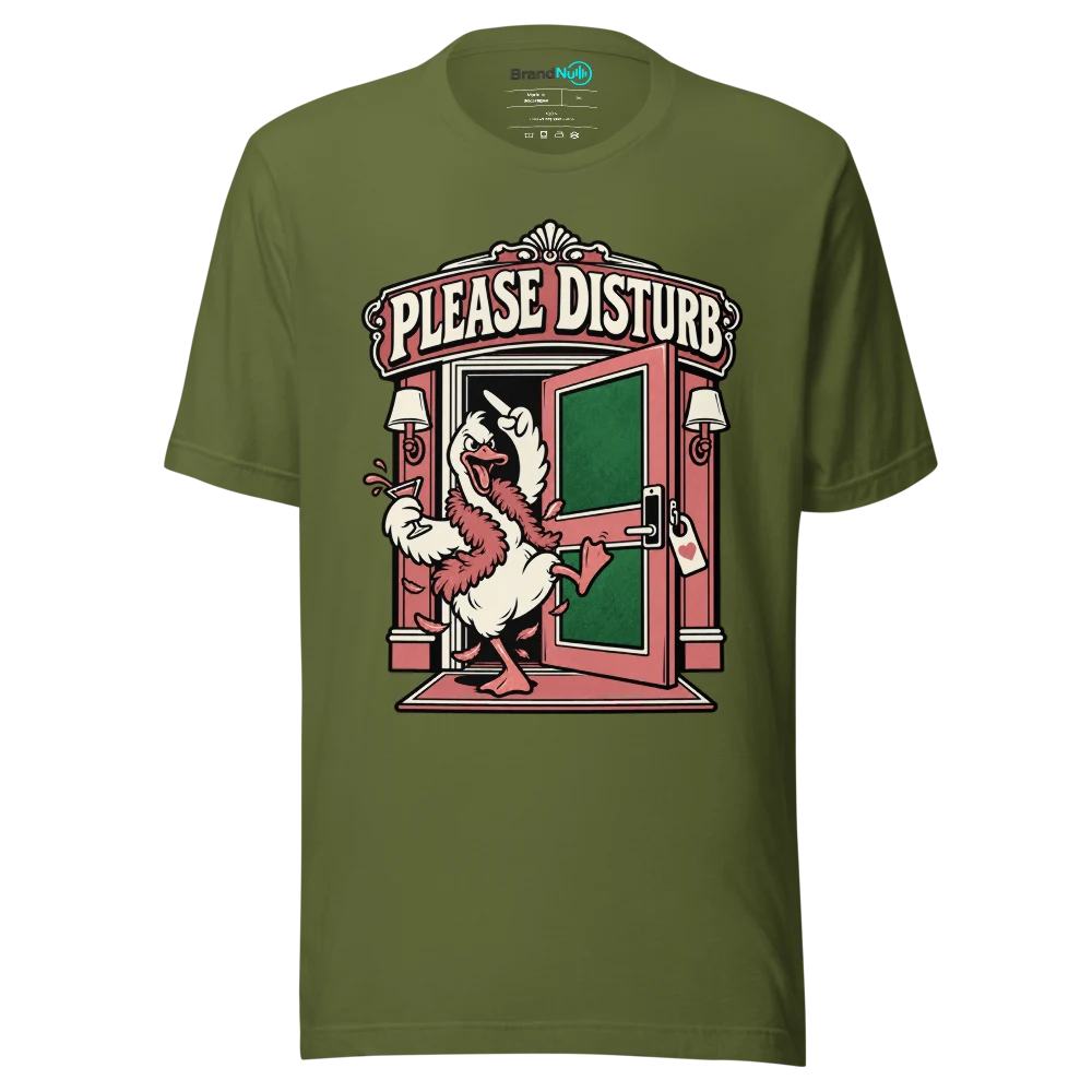PLEASE DISTURB T Shirt Olive Front