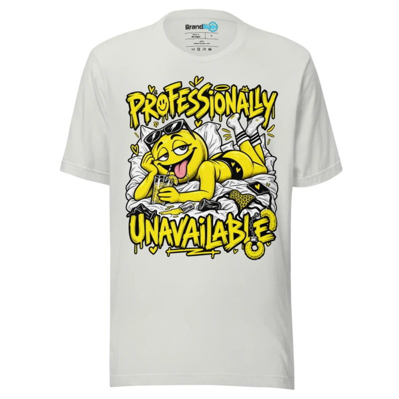 BrandNu Professionally Unavailable T-Shirt - Silver